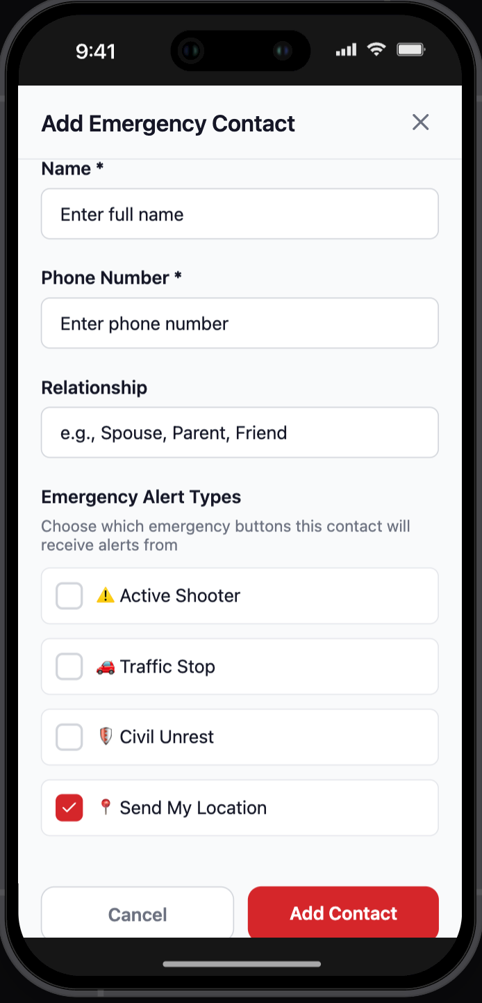 Contacts Page